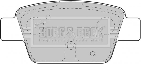 BORG & BECK stabdžių trinkelių rinkinys, diskinis stabdys BBP1718
